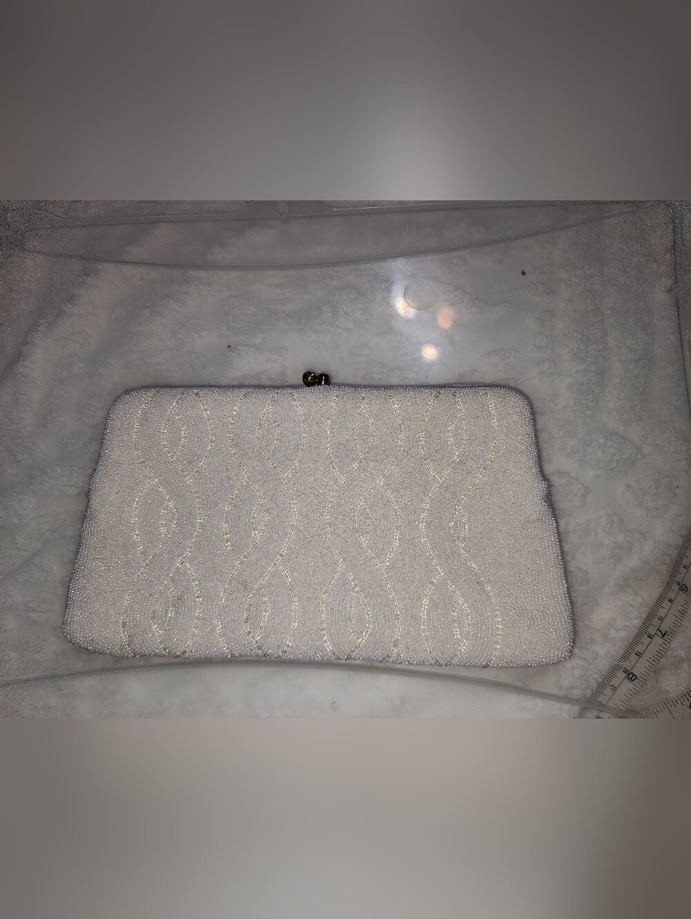 Magid Vintage Hand Beaded Purse Evening Bag, Made in Japan Clutch - Picture 7 of 11